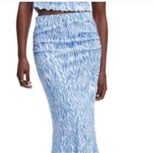 Diane Von Furstenberg Sea Twig Midi Mermaid Bottom Knit Skirt Sz M NWT